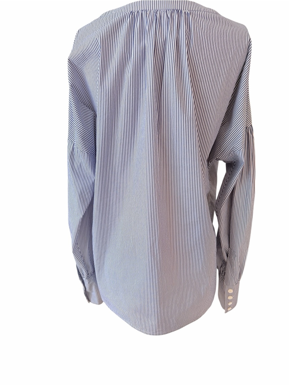 WORTH Blue and White Oversized  Pinstripe V-Neck Tunic Sz S - Picture 6 of 8